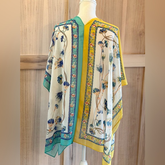 Chico’s Open Front Shrug Coverup. Women’s Sz-OS. Flowy | Sheer | Boho. EUC - Picture 2 of 9